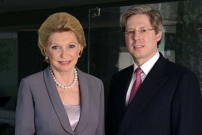 Maria-Elisabeth Schaeffler mit Ihrem Sohn Georg F. W. Schaeffler.